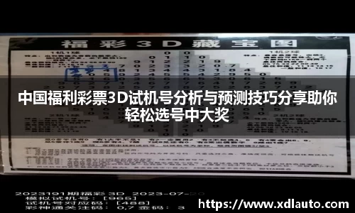 中国福利彩票3D试机号分析与预测技巧分享助你轻松选号中大奖